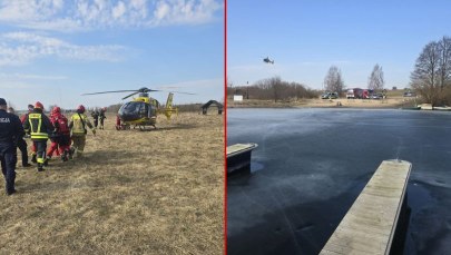 Temperatura jego ciała wynosiła 22 stopnie Celsjusza. Mężczyzna leżał na tafli jeziora 