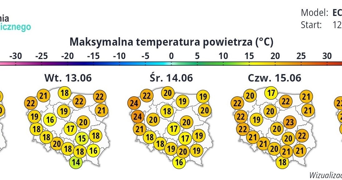 Temperatura w tym tygodniu będzie się wahać. Pod koniec tygodnia powinno być cieplej /IMGW /