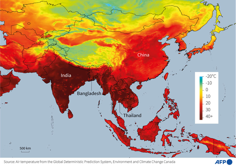 Temperatury w Azji przekraczają 40 st. Celsjusza /AFP