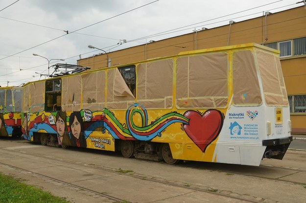 Ten tramwaj promuje akcję. /Barbara Zielińska - Mordarska /RMF FM
