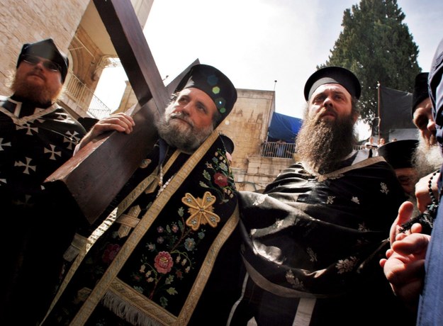 Teofil III - prawosławny patriarcha Jerozolimy /JIM HOLLANDER    /PAP