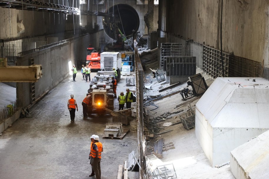 Teren budowy tunelu linii średnicowej pod Łodzią /Marian Zubrzycki /PAP