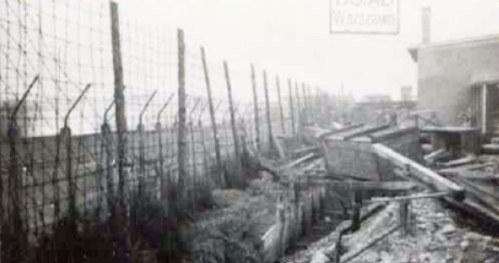 Teren zlikwidowanego podobozu „Kabel” w 1945 r. Fotografia ze zbiorów Głównej Komisji Badania Zbrodni Hitlerowskich /IPN