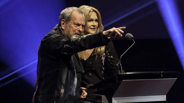 Terry Gilliam z Grażyną Torbicką na gali otwarcia Camerimage - fot. Marta Pawłowska /materiały prasowe