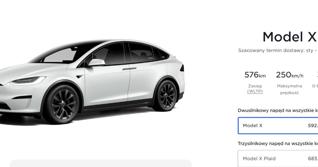 Tesla Model X kosztuje teraz 592 990 złotych. /Tesla /