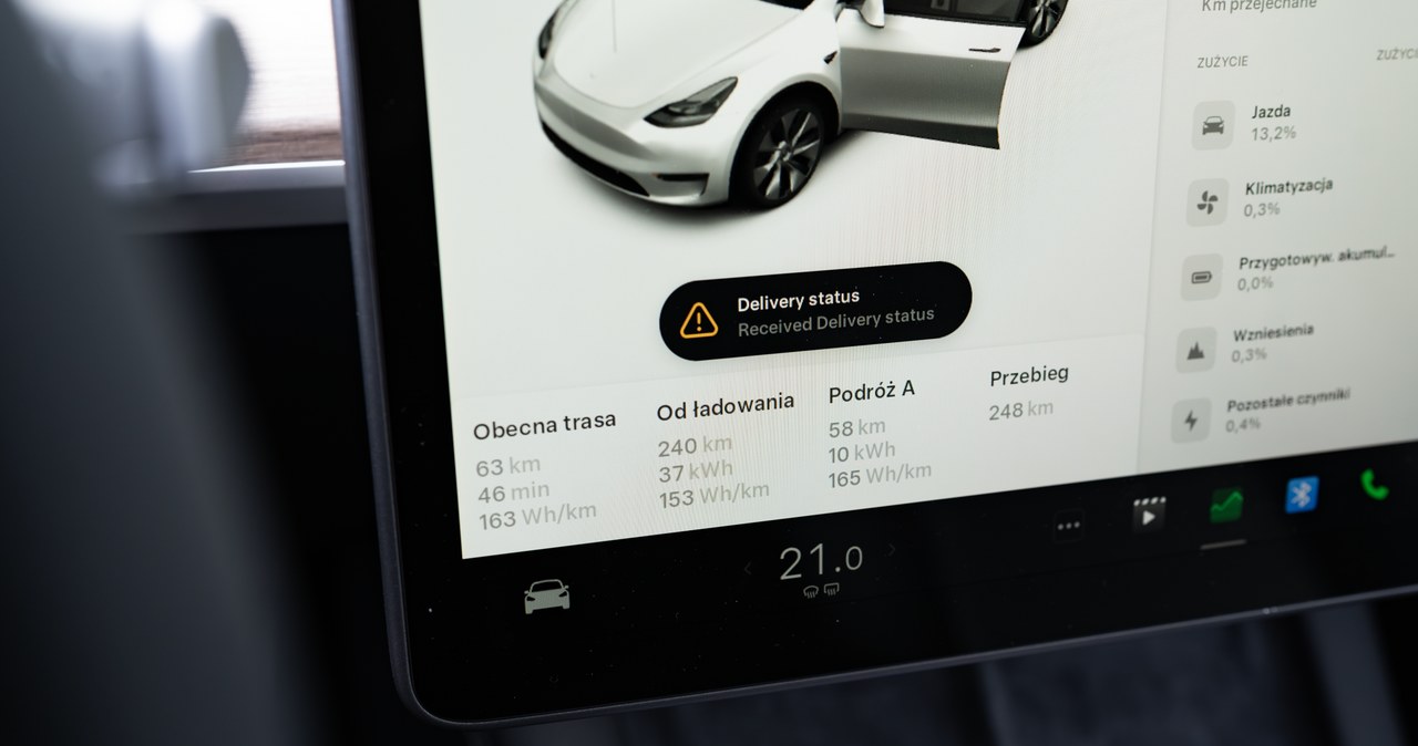 Tesla Model Y Long Range RWD. Tak prezentowało się zużycie energii podczas testu. /Jan Guss-Gasiński /INTERIA.PL