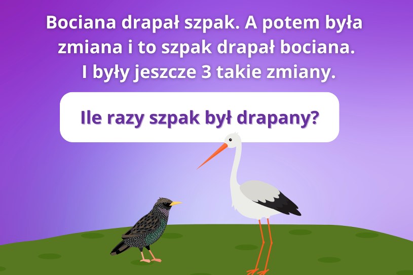 Test IQ: Ile razy szpak był drapany? Bardzo podchwytliwa zagadka