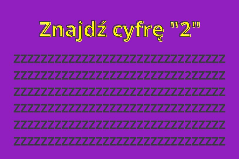 Test na spostrzegawczość: Czy uda ci się znaleźć cyfrę "2"? Na wykonanie zadania masz tylko 5 sekund!
