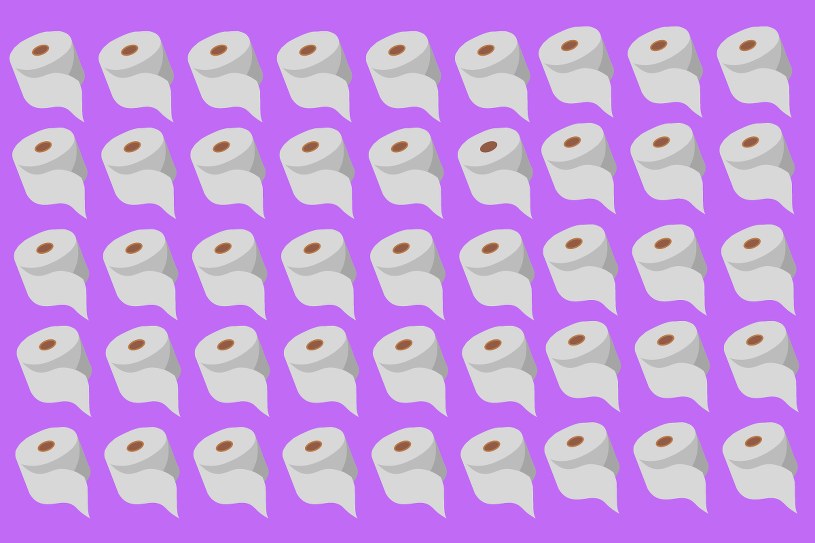 Test na spostrzegawczość: Która rolka papieru toaletowego różni się od pozostałych?