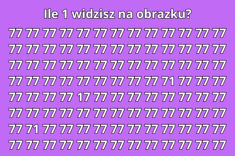 Test na spostrzegawczość: Tylko najbardziej uzdolnieni zobaczą wszystkie 1
