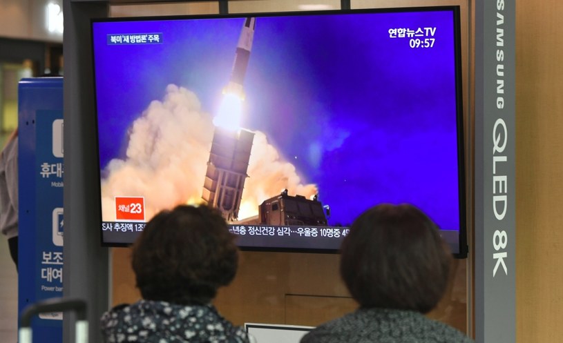 Test rakietowy transmitowała północnokoreańska telewizja /JUNG YEON-JE / AFP /AFP