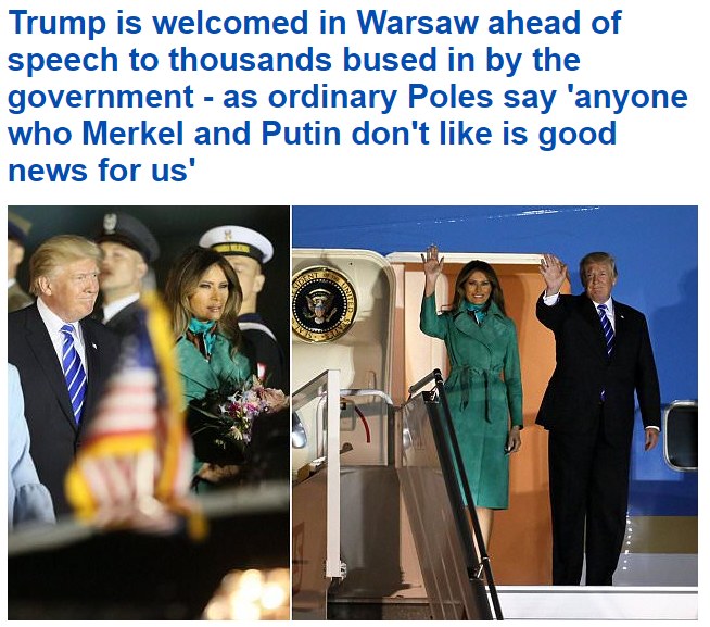 "The Daily Mail" o wizycie Trumpa w Polsce /The Daily Mail /&nbsp
