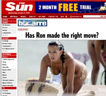 The Sun szeroko rozpisuje się o byłej dziewczynie Ronaldo /The Sun