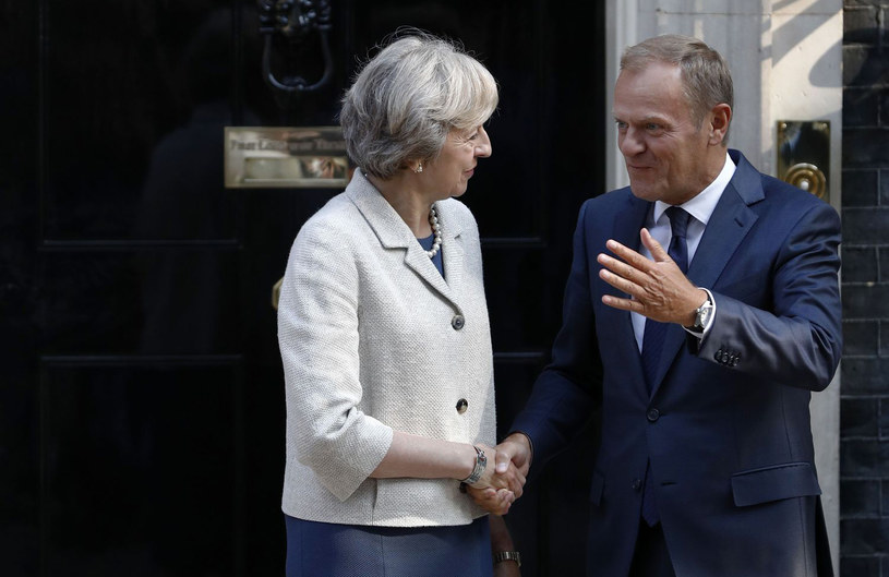 Theresa May i Donald Tusk /AFP