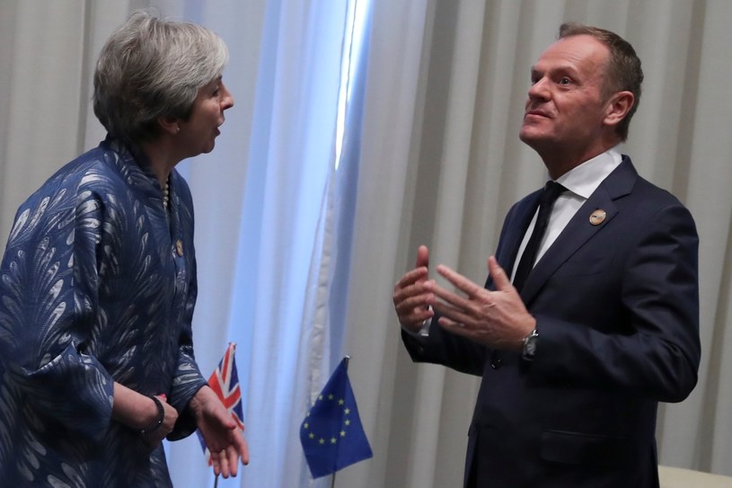 Theresa May i Donald Tusk /AFP