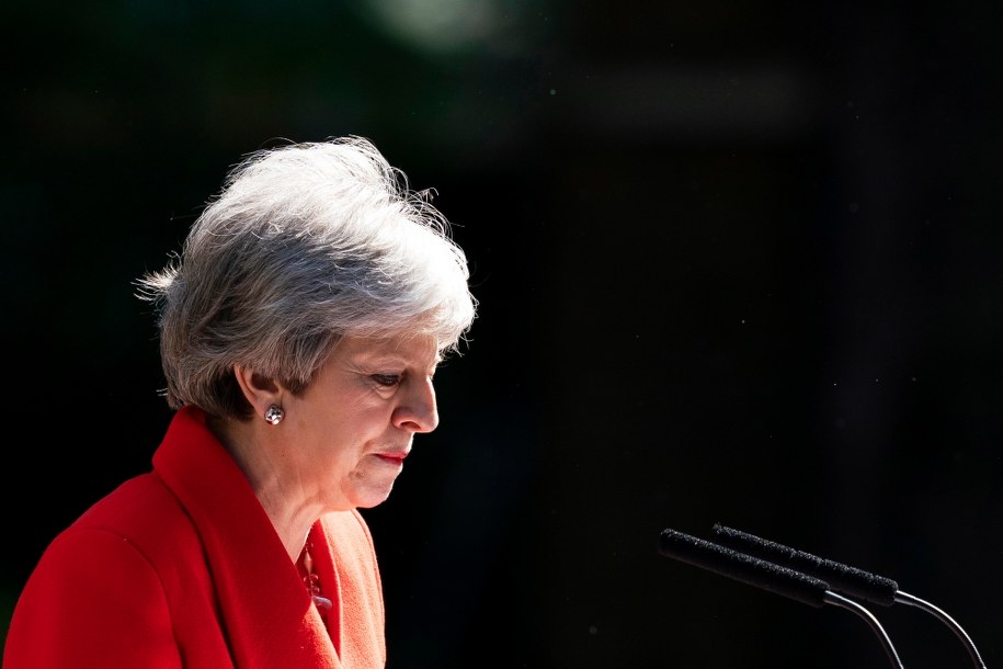 Theresa May zapowiada ustąpienie ze stanowiska /WILL OLIVER  /PAP/EPA