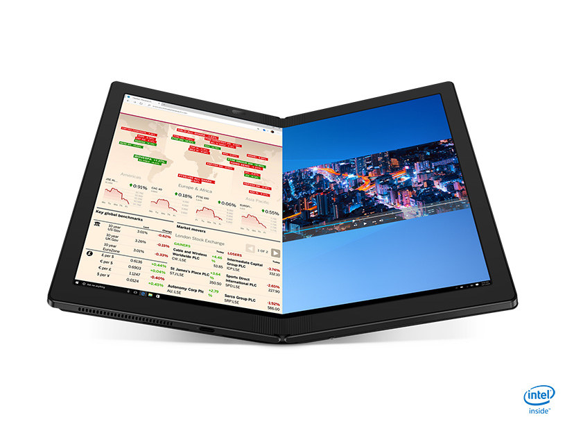 ThinkPad X1 Fold pozwala podzielić ekran na dwie części /.