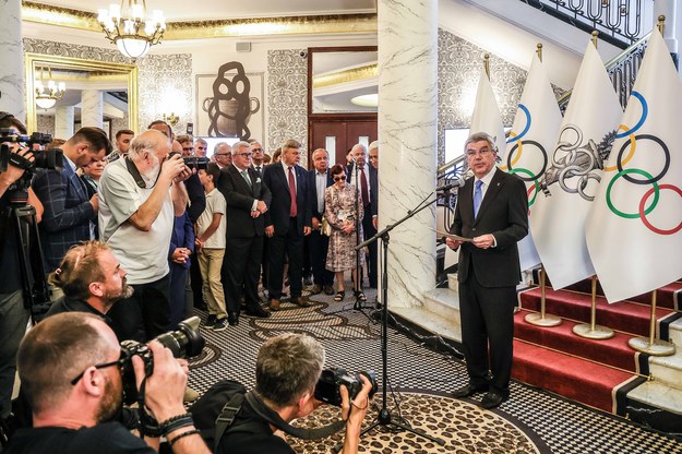 Thomas Bach podczas otwarcia Klubu Olimpijskiego w Krakowie /Art Service 2 /PAP