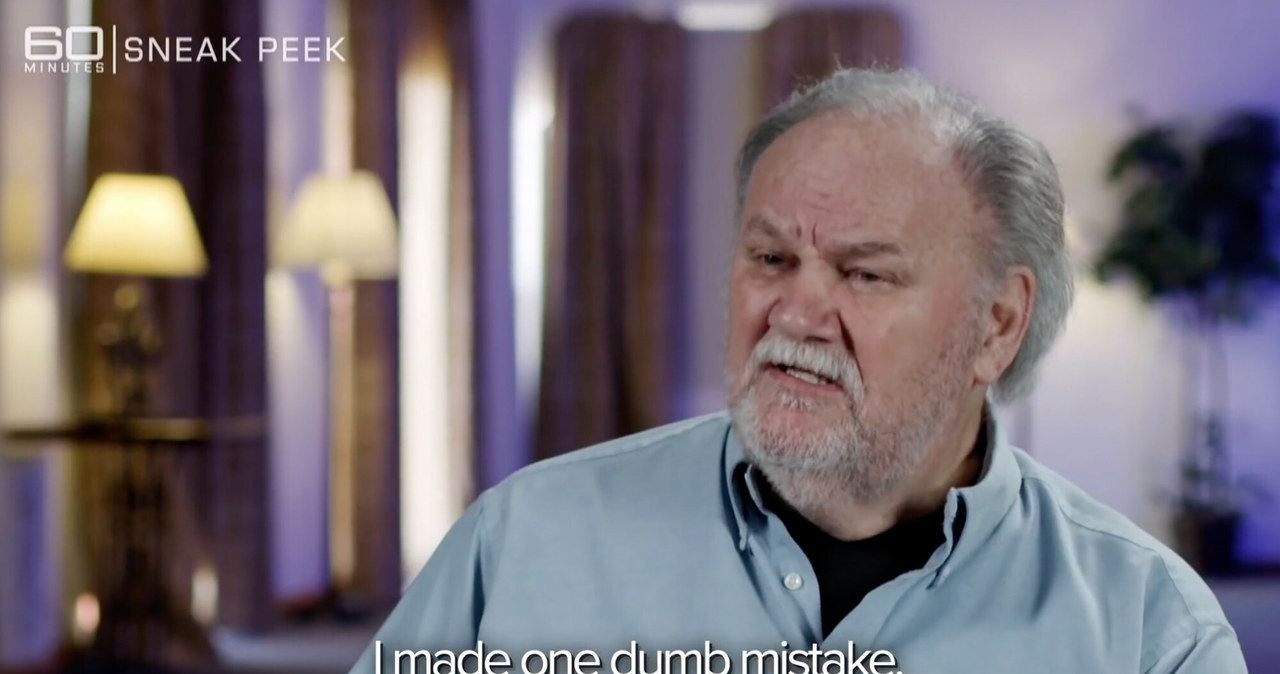 Thomas Markle podczas wywiadu w "60 Minutes" /Channel 9 / 60 Minutes/Ferrari Press/East News /East News