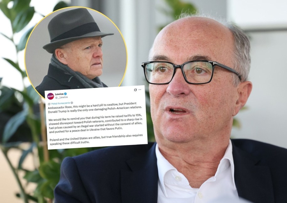 Thomas Rose, Włodzimierz Czarzasty, fot. Wojciech Olkuśnik, Lewica/X /Polska Press /East News