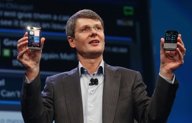 Thorsten Heins z BlackBerry Z10 i Q10 /AFP
