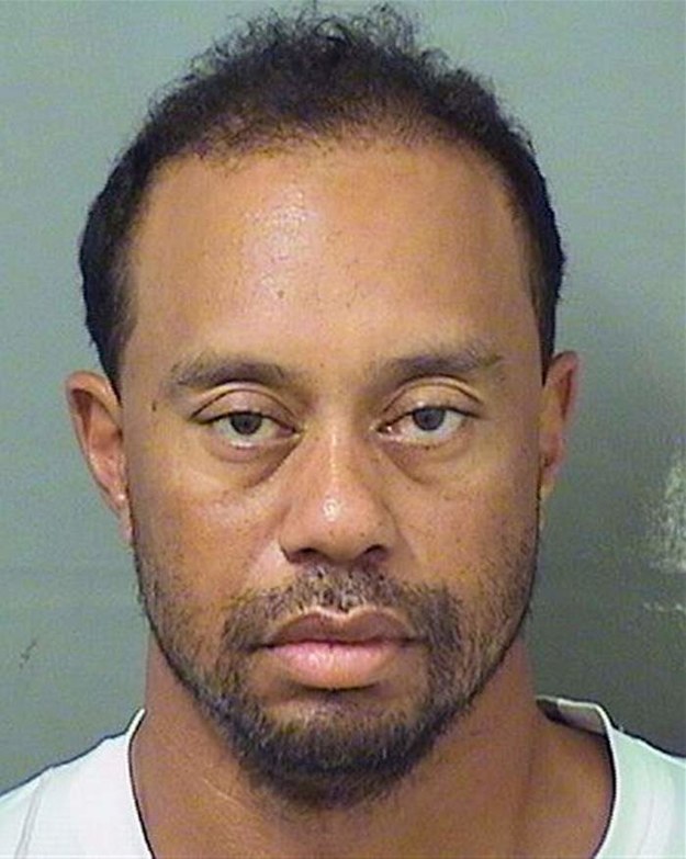 Tiger Woods po zatrzymaniu przez policję /