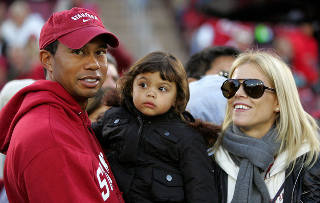 Tiger Woods z byłą już żoną i córką, fot.Ezra Shaw &nbsp; /Getty Images/Flash Press Media