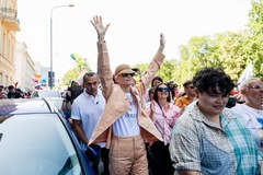 Tilda Swinton na Marszu Równości w Poznaniu