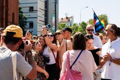 Tilda Swinton na Marszu Równości w Poznaniu