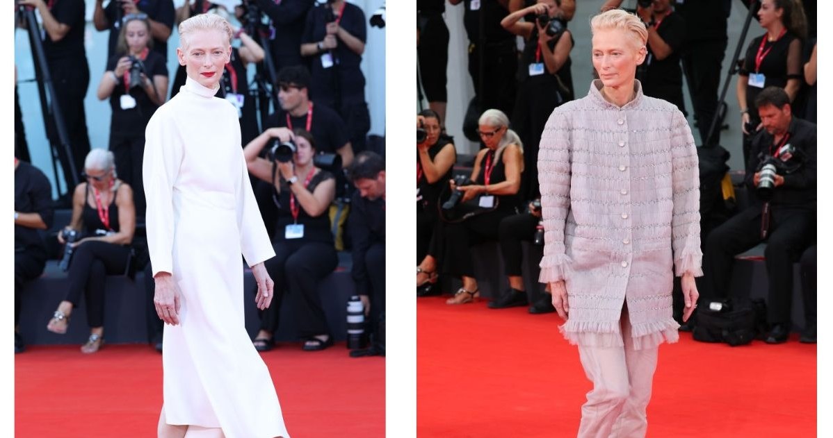 Tilda Swinton w Wenecji /Getty Images