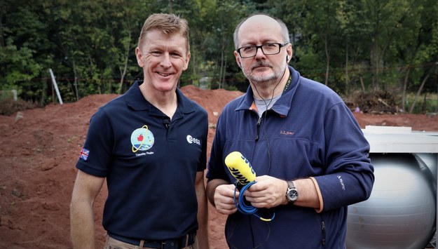 Tim Peake i Grzegorz Jasiński /Jacek Skóra /RMF FM