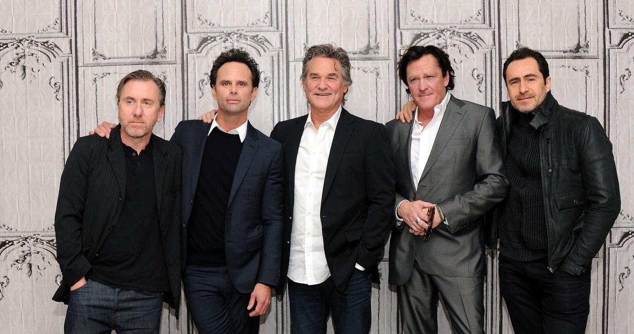 Tim Roth, Walton Goggins, Kurt Russell, Michael Madsen i Demian Bichir podczas promocji filmu "Nienawistna ósemka" /	Desiree Navarro / Contributor /Getty Images