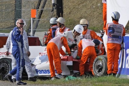Timo Glock miał wypadek podczas kwalifikacji do GP Japonii /AFP