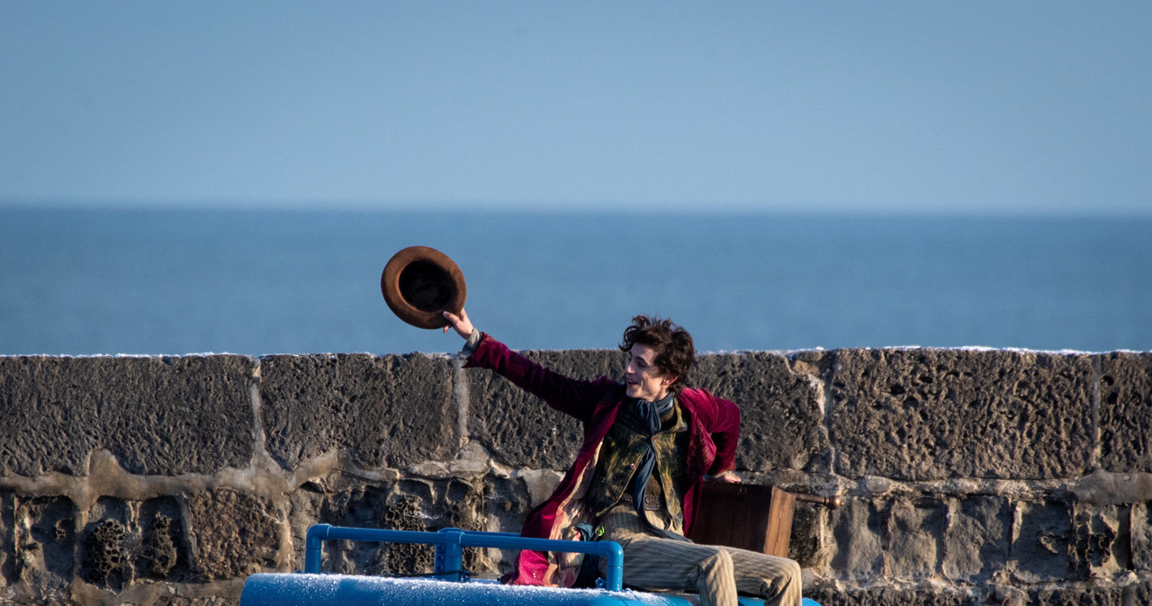 Timothée Chalamet na planie filmu "Wonka" / Finnbarr Webster / Contributor /Getty Images