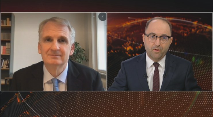 Timothy Snyder w programie "Dzień na Świecie" w Polsat News /Polsat News