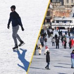 Tłumy na zamarzniętej Motławie w Gdańsku. "To śmiertelnie niebezpieczne" [NAGRANIE]