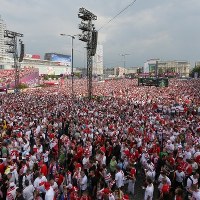 Strefa Kibica w Warszawie przed meczem rozpoczynającym Euro 2012
