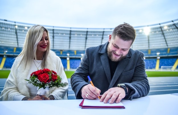 To był pierwszy ślub na Stadionie Śląskim /Materiały prasowe