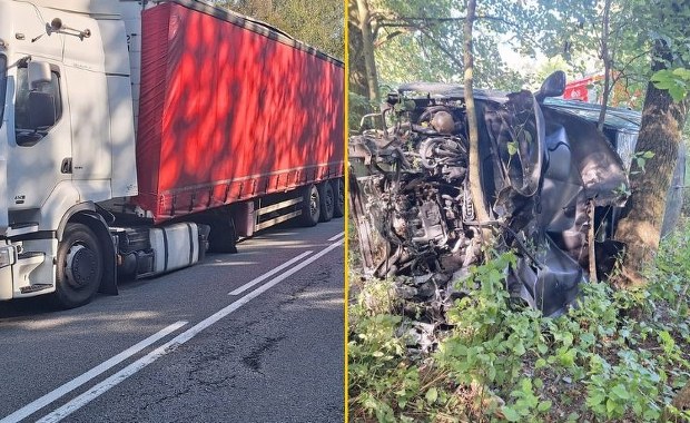 To cud, że nikt nie zginął. Z ciężarówki odpadło koło i uderzyło w auto 