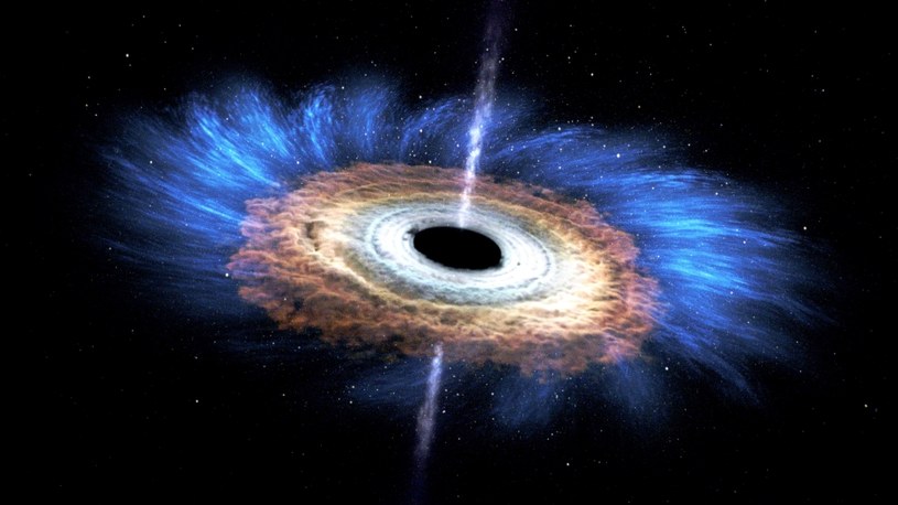 To czarne dziury odpowiadają za powstawanie wysokoenergetycznego promieniowania kosmicznego? /NASA