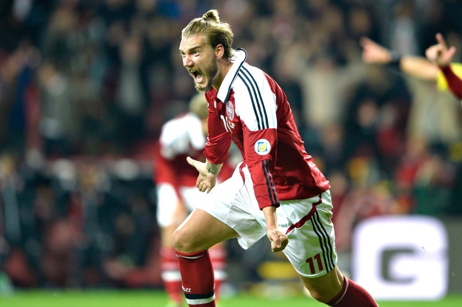 To nie pierwszy występek duńskiego piłkarza /LISELOTTE SABROE    /PAP/EPA