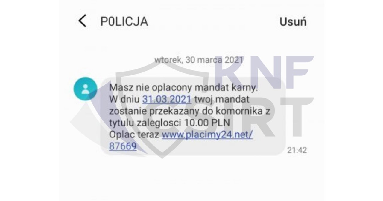 To próba wyłudzenia danych do logowania do banku /Policja