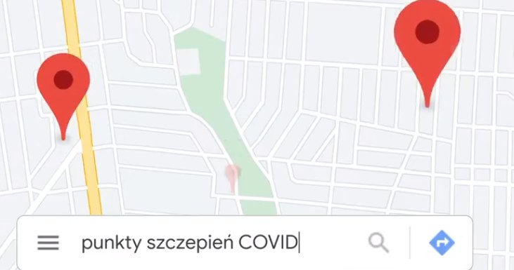 To proste - wystarczy wpisać w aplikacji "Punkt szczepień COVID-19" /Screen z Twittera /INTERIA.PL