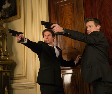 Tom Cruise i Jeremy Renner w scenie z filmu "Mission: Impossible - Rogue Nation"