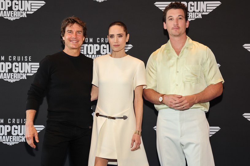 Tom Cruise, Jennifer Connelly i Miles Teller, czyli gwiazdy filmu "Top Gun: Maverick" /Hector Vivas /Getty Images