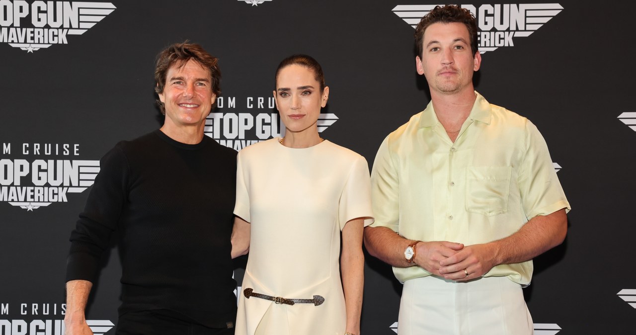 Tom Cruise, Jennifer Connelly i Miles Teller, czyli gwiazdy filmu "Top Gun: Maverick" /Hector Vivas /Getty Images