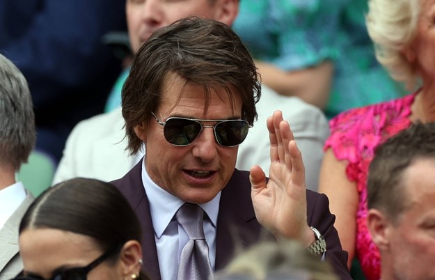 Tom Cruise podczas finału Wimbledonu /NEIL HALL /PAP/EPA