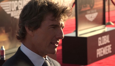 Tom Cruise podczas światowej premiery „Top Gun: Maverick” w San Diego