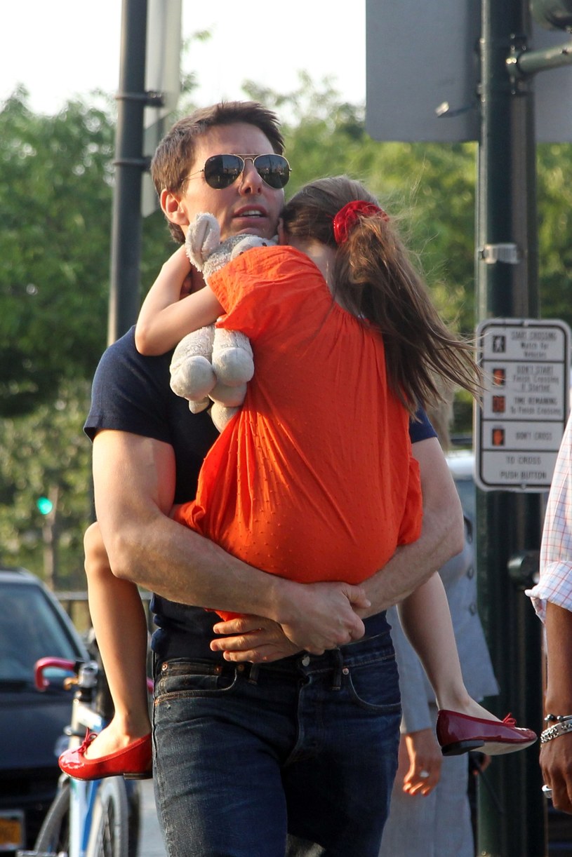 Tom Cruise z córką, Suri /Mehdi Taamallah/NurPhoto via Getty Images /Getty Images