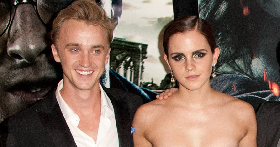 Tom Felton i Emma Watson /Dia Dipasupil/FilmMagic /Getty Images